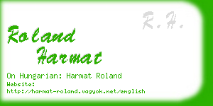 roland harmat business card